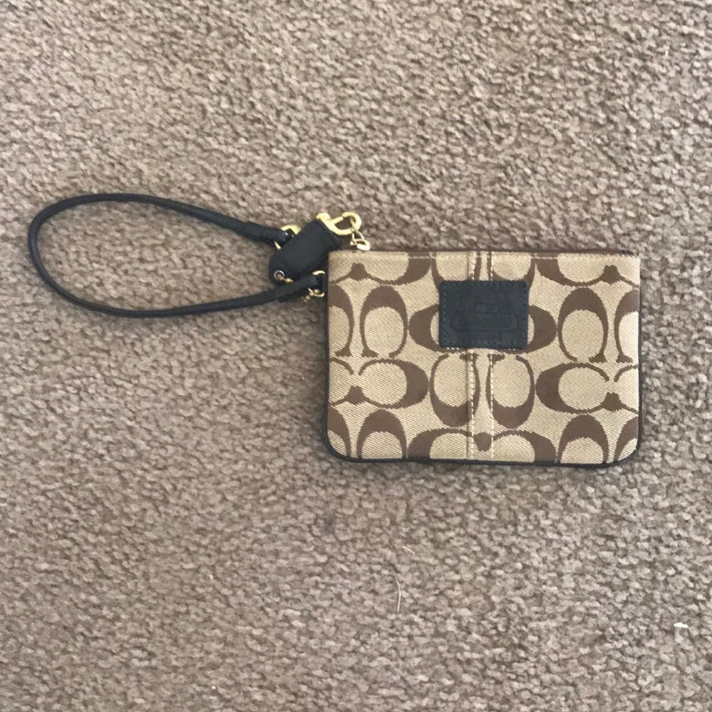 Small authentic Coach wristlet